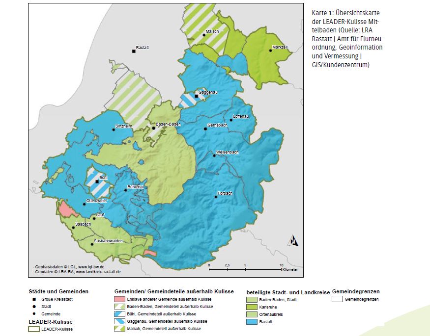 Übersichtskarten LEADER Mittelbaden